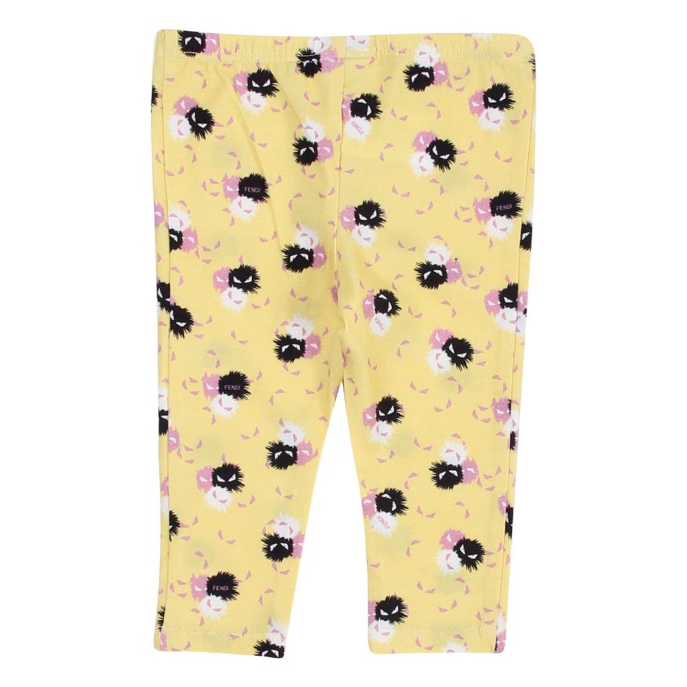 Fendi Baby Girls Yellow Monster Pants/Leggings